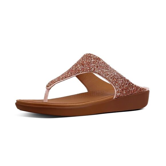 FitFlop Banda Roxy Sandals - Brown Rose Gold Size 10 - Picture 1 of 9